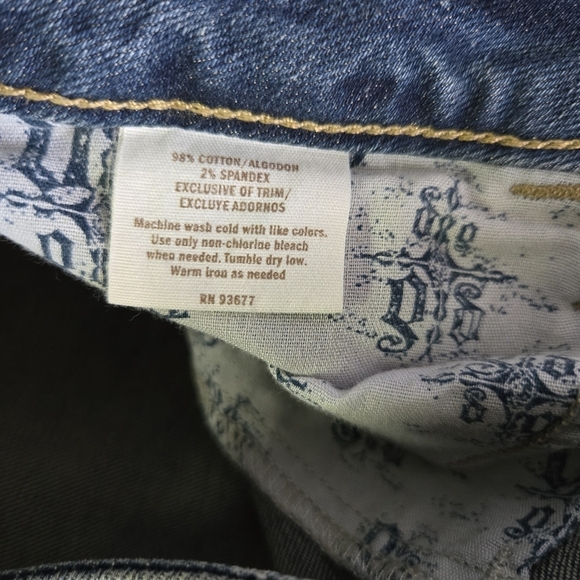 DECREE | NWOT Bootcut Blue Jeans in Dark Wash sz 5 - Picture 14 of 14